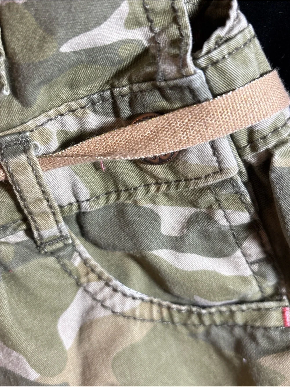 OshKosh B'gosh Girls' Camo Skirt Overalls - Olive & Tan size 12 Male Months